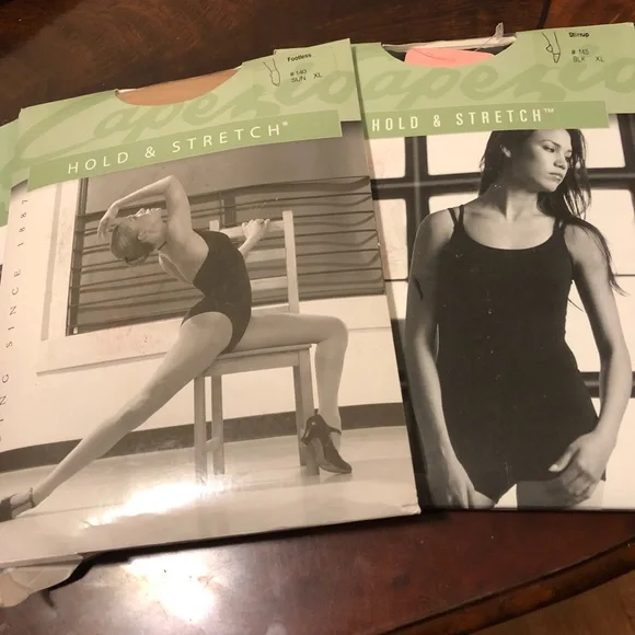 Capezio The Hold & Stretch White Tights, size XL - Picture 5 of 10